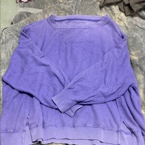 Purple Waffle Knit Sweater